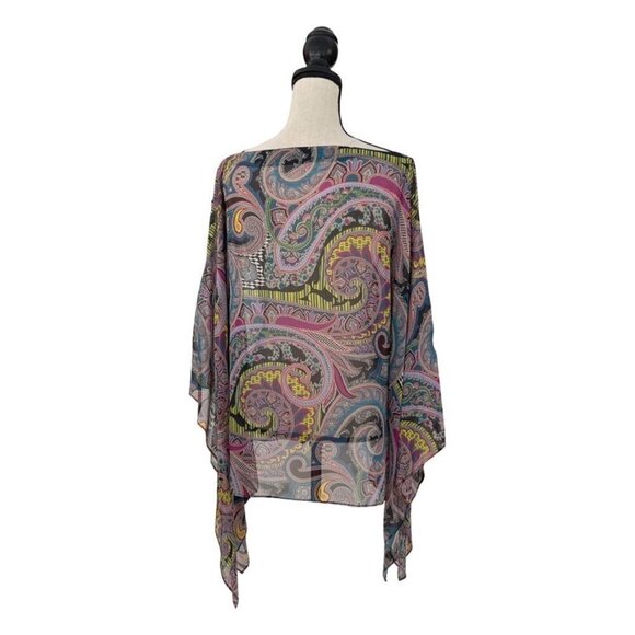 ETRO paisley multicolor tunic top size OS - Picture 2 of 5